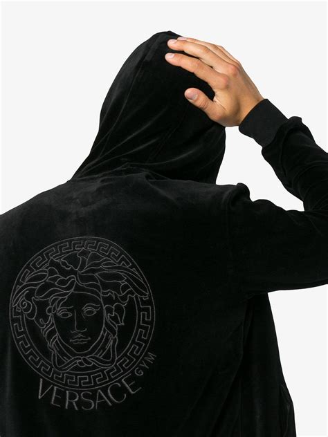 far fetch versace velour medusa hoodie|Men's Luxury and Designer Sweatshirts & Hoodies .